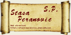 Staša Peranović vizit kartica